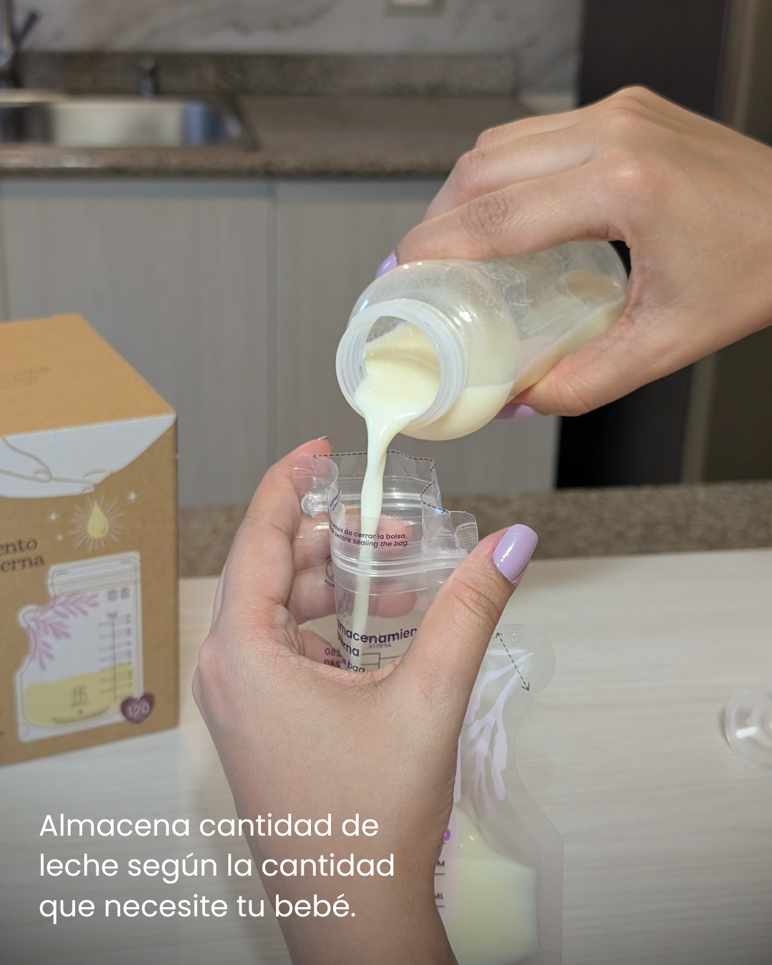 Bolsas para almacenar leche materna 8oz 250ml con 120 bolsas - Effluz
