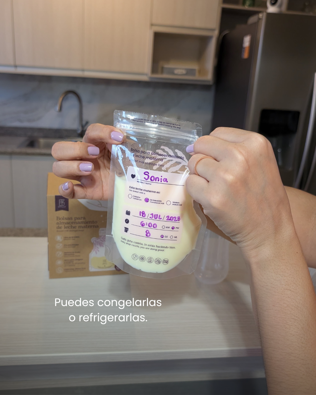 Bolsas para almacenar leche materna 8oz 250ml con 120 bolsas - Effluz