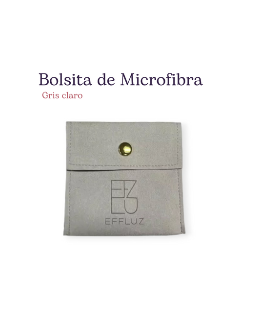 Light Gray Microfiber Jewelry Pouch