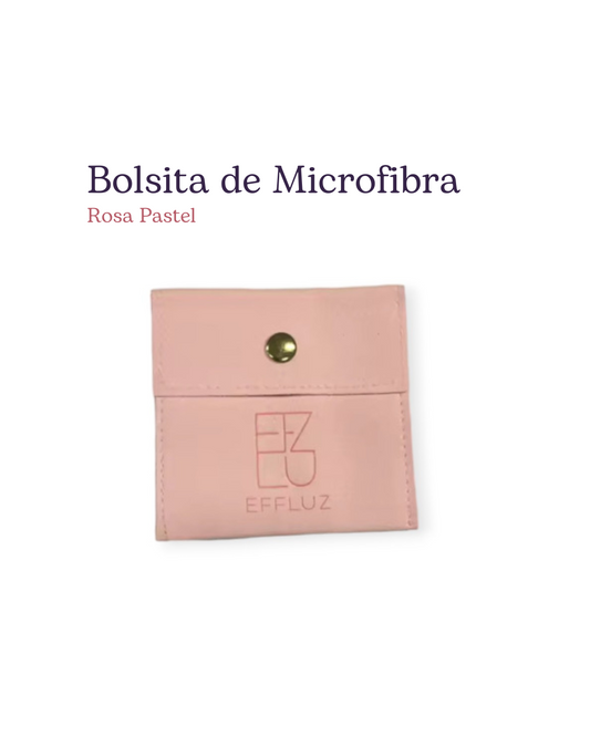 Pastel Pink Microfiber Jewelry Pouch
