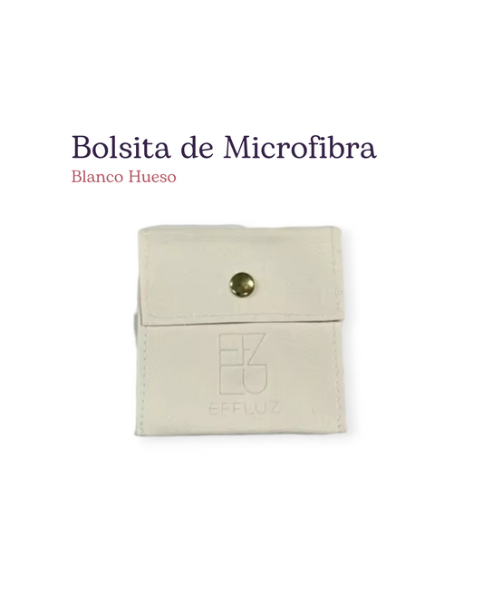 Microfiber Jewelry Storage Pouch Bone White