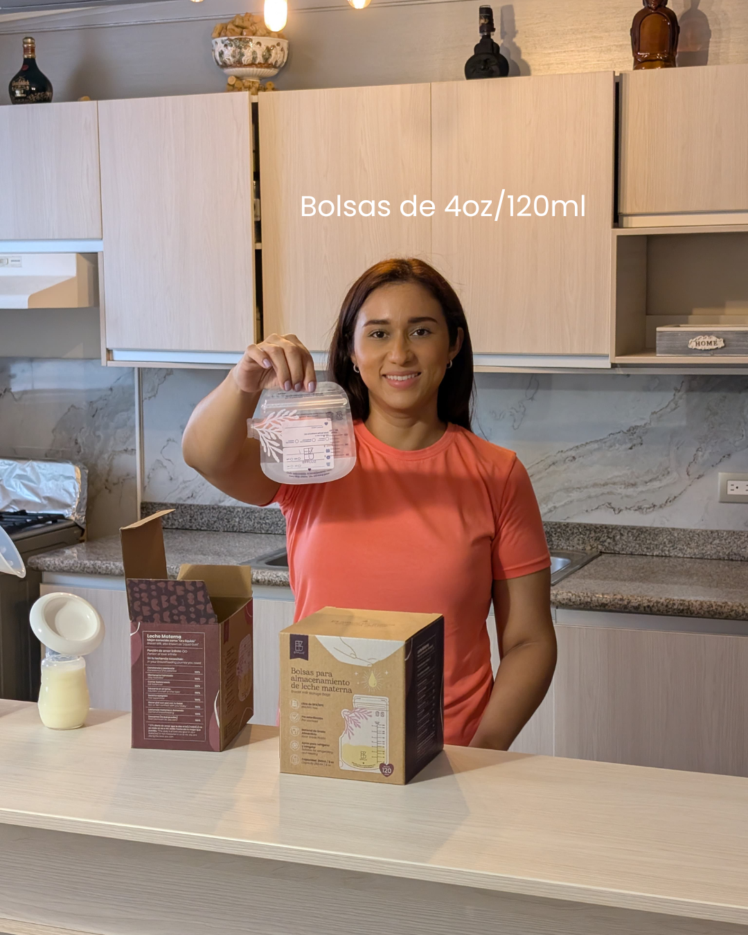 Bolsas para almacenar leche materna 4oz 120ml con 120 bolsas - Effluz