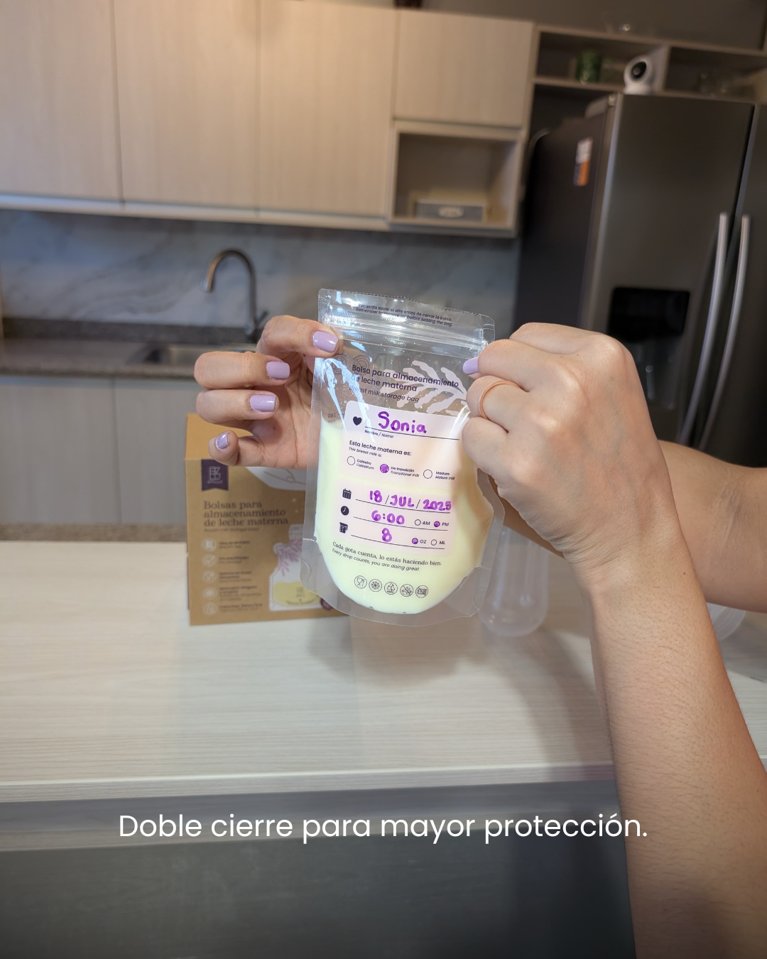 Bolsas para almacenar leche materna 8oz 250ml con 120 bolsas - Effluz