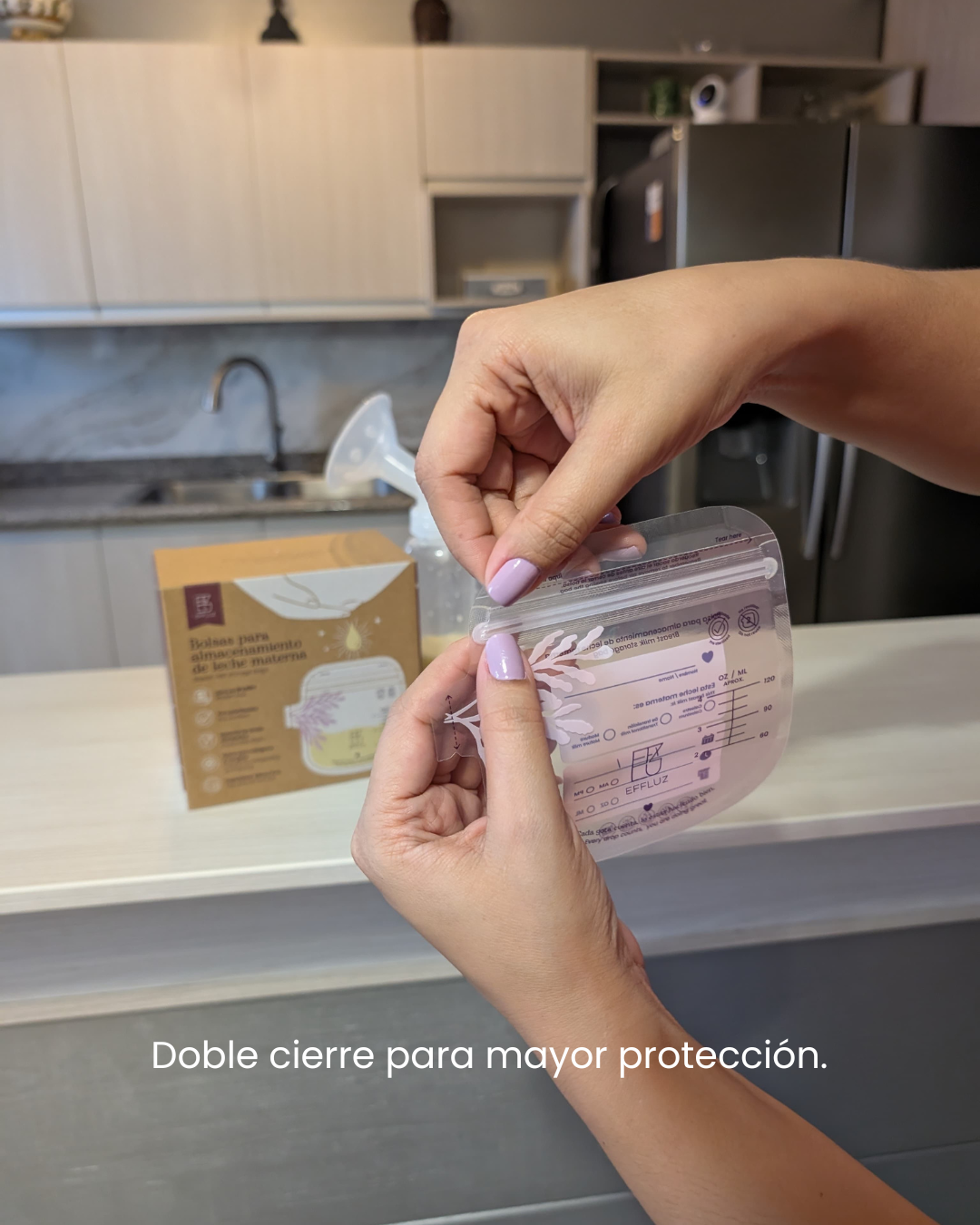Bolsas para almacenar leche materna 4oz 120ml con 120 bolsas - Effluz