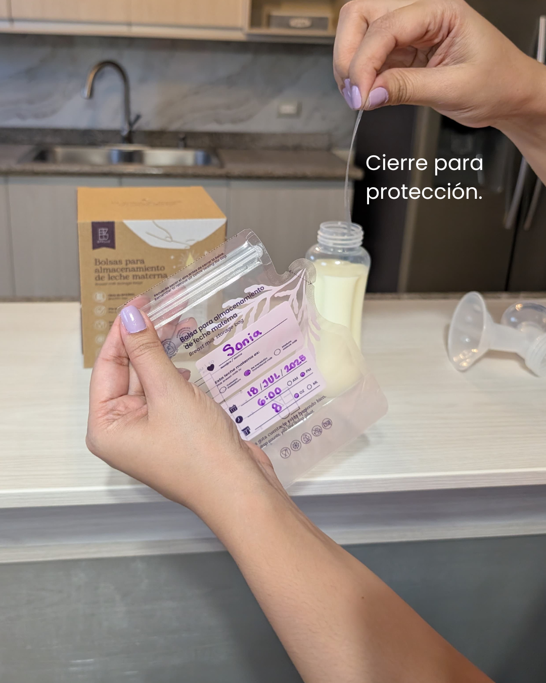 Bolsas para almacenar leche materna 8oz 250ml con 120 bolsas - Effluz