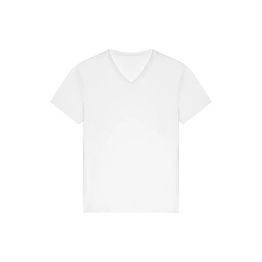 Tshirt cuello V blanco M