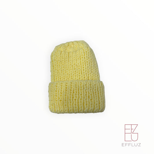 Gorrito tejido hipoalergenico MICRO PREMATURO 1-2LB Amarillo