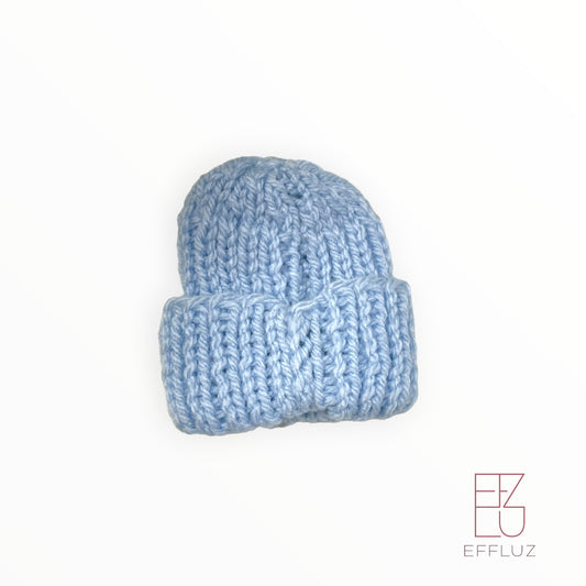 Gorrito tejido hipoalergenico TINY PREMATURO 3-4LB Celeste