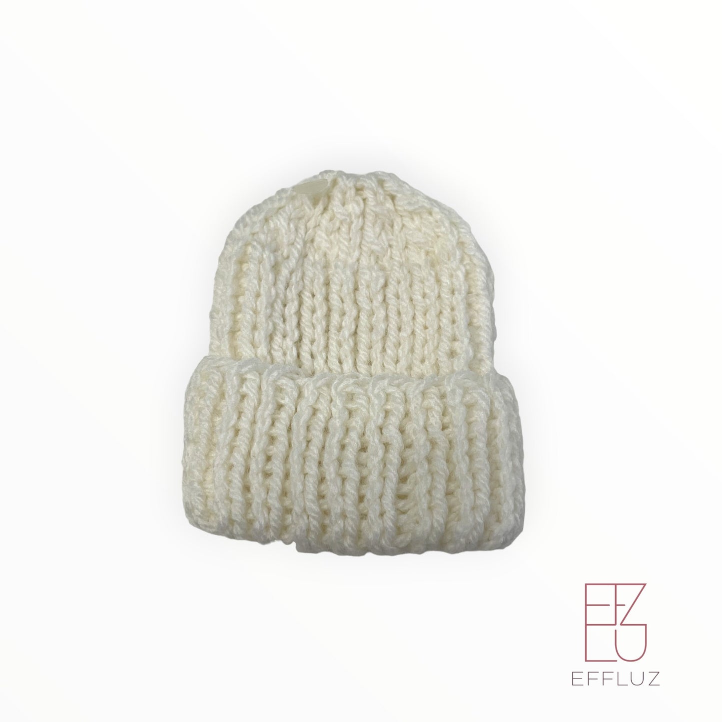 Hypoallergenic knitted hat MICRO PREMATURE 1-2LB White