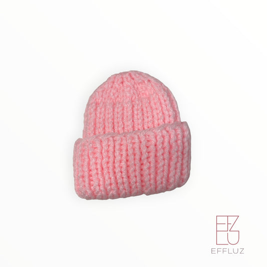 Gorrito tejido hipoalergenico PREEMIE PREMATURO 4-6LB Rosa brillante