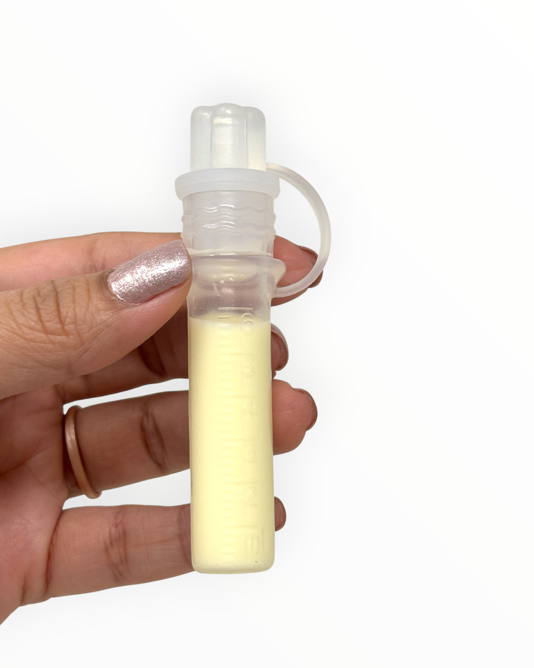 Recolector de Leche Materna Calostro de silicon con tapa y capacidad de 6ml