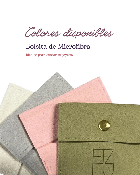 Light Gray Microfiber Jewelry Pouch