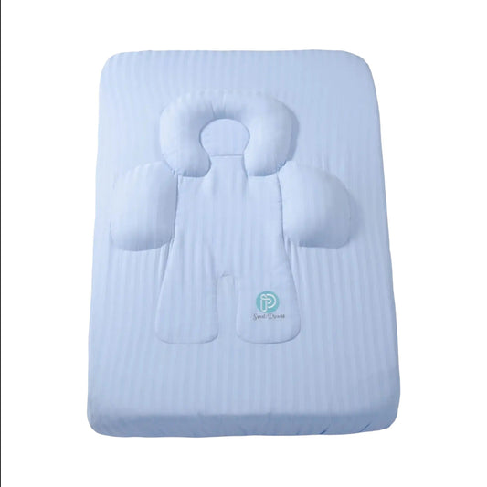 Pillowsheets Tiny Dreamers Infant Sheets 0-6 Light Blue 25X28X9.5 INCHES