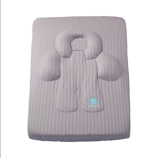Pillowsheets Tiny Dreamers Infant Sheets 0-6 Gray 25X28X9.5 INCHES
