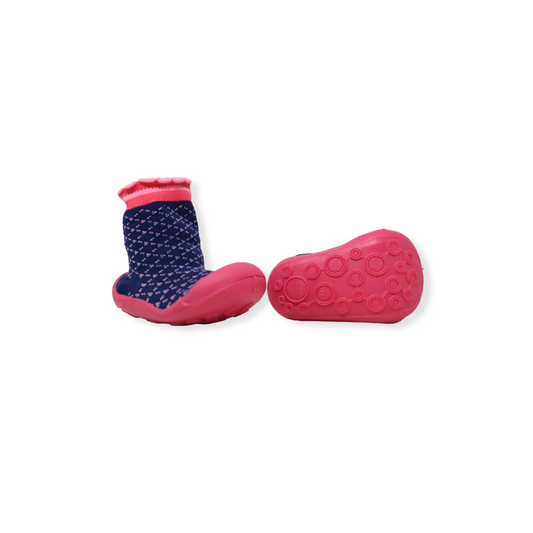 Zapato Klin Br17 US3 8-10m azul con fucsia y rayas