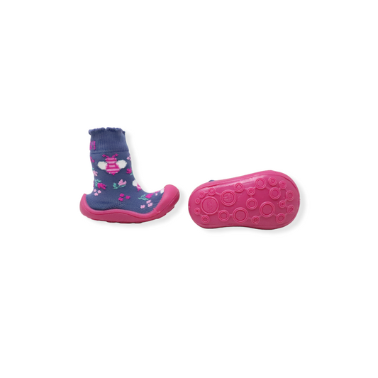 Klin Br17 US3 8-10m butterfly blue and fuchsia shoe