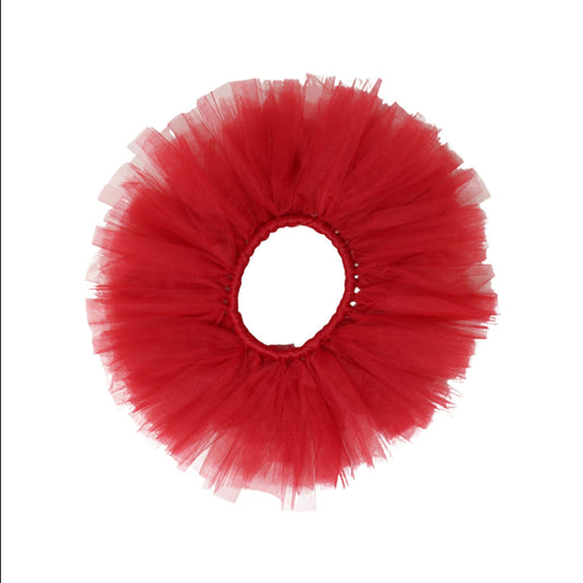 Simple red tulle tutu for newborn