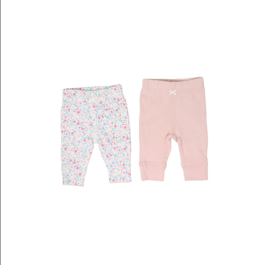 2 pantalones carters prematuro rosado y flores preemie hasta 6lb - Bebé prematuro
