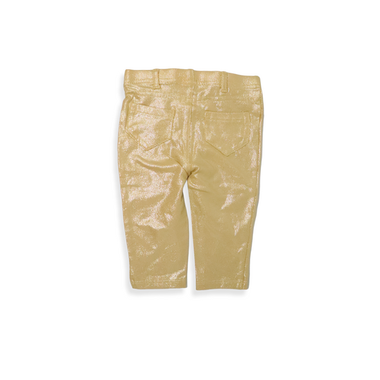 Pantalon leggins dorado 3-6m