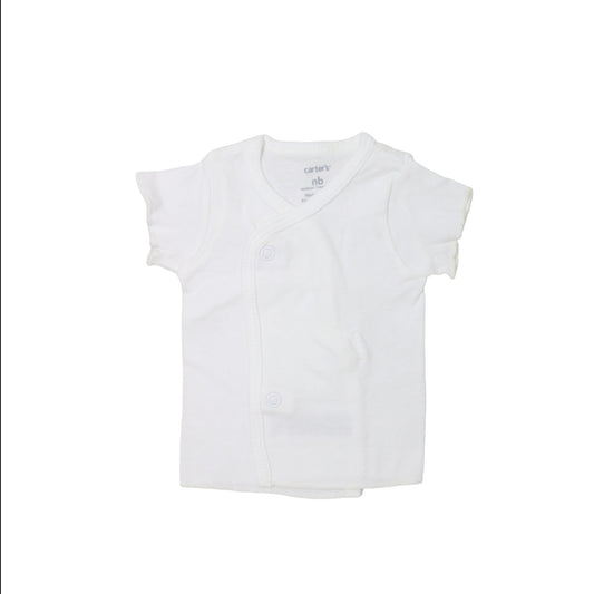 Carters short sleeve T-shirt with side zipper newborn