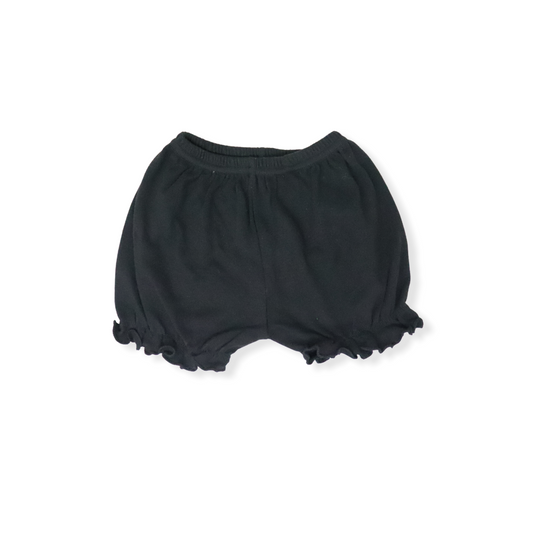 Bloomers trousers with frill black 6-12m