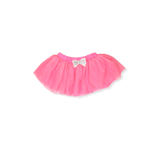 Falda de tulle rosado neon 9-12m