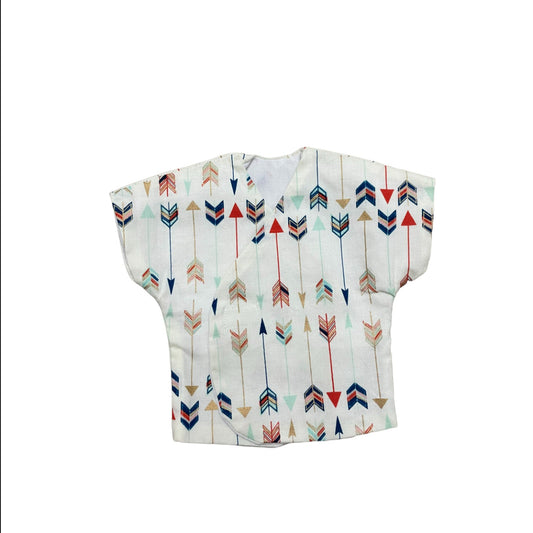 Top para prematuros con cierre de velcro 3-5lb flechas tribales