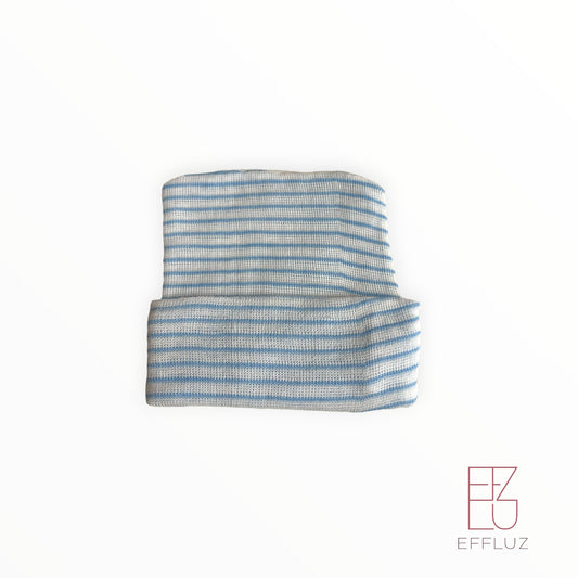 Gorrito para prematuro 3 a 6lb  - celeste con rayas blancas St 710 - Bebé prematuro