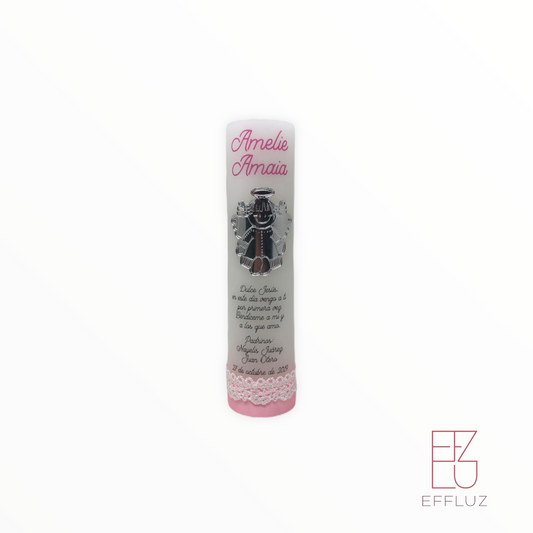 BAPTISM CANDLE AMELIE MODEL 7.5 INCH