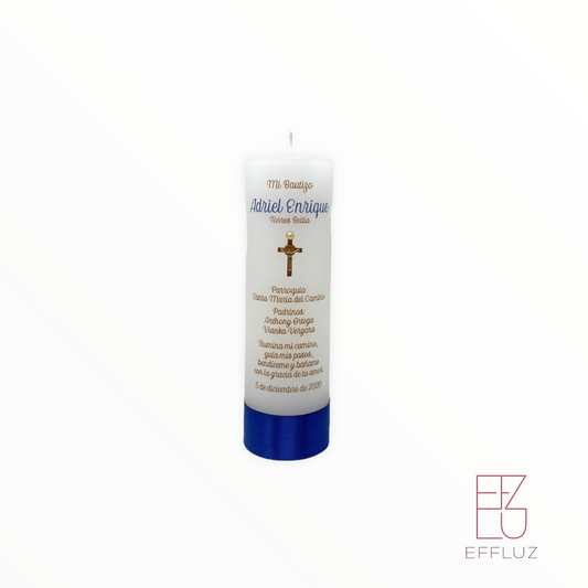 BAPTISM CANDLE MODEL ADRIEL 6 INCH