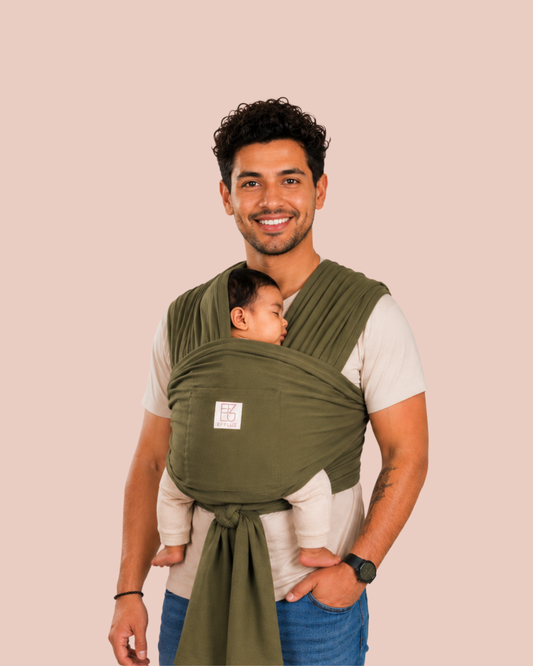 Classic Baby Wrap Carrier with Pocket - Olivia Green (Olive Green) Effluz