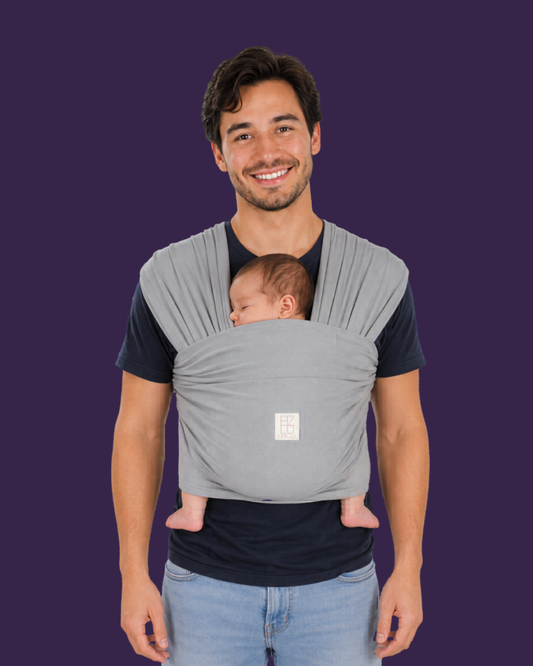 Classic Baby Wrap Carrier with Pocket - Gentle Grey (Light Grey) Effluz