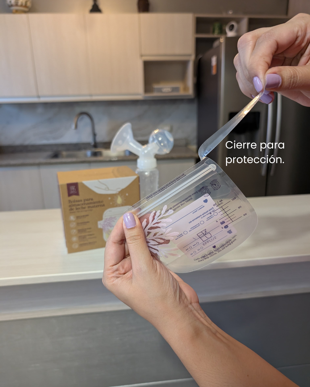 Bolsas para almacenar leche materna 4oz 120ml con 120 bolsas - Effluz