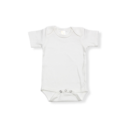 Bodysuit blanco manga corta poliester 12-18m ideal para sublimación