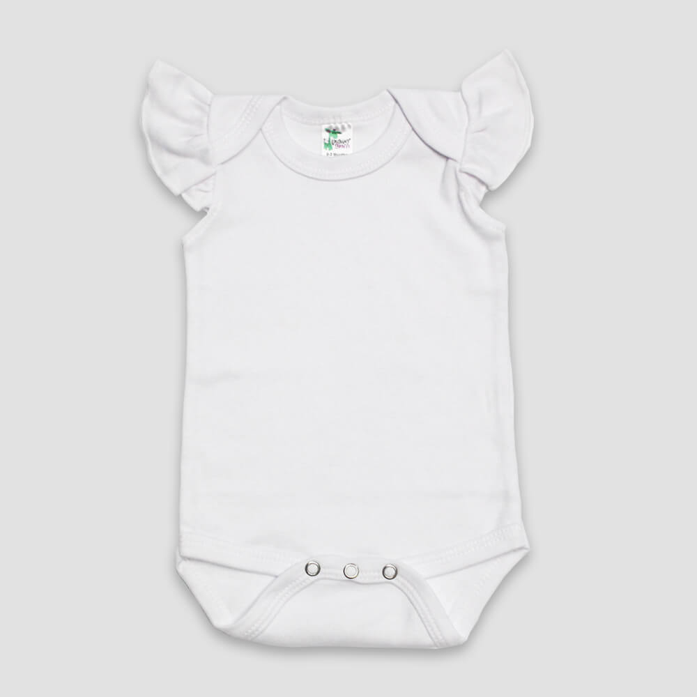 Bodysuit blanco manga ruchas flutter NB