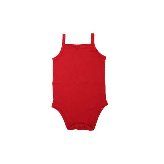 Red bodysuit with straps 0-3