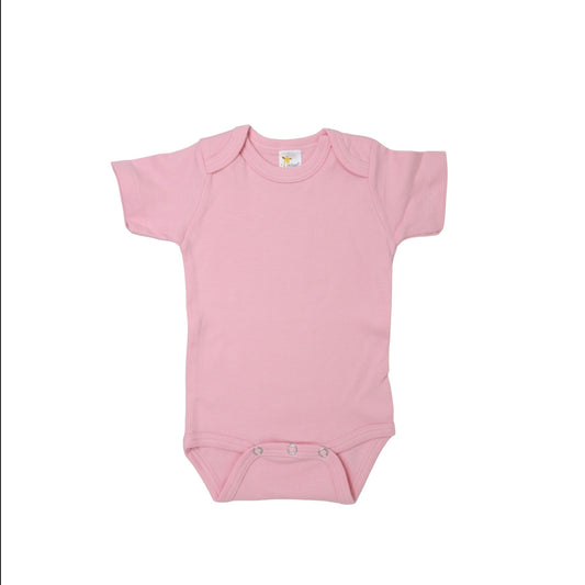 Pastel pink short sleeve bodysuit 0-3