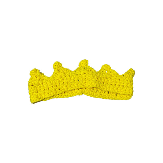 Corona crochet amarilla