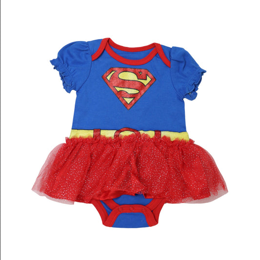 Supergirl bodysuit with tutu 0-3m