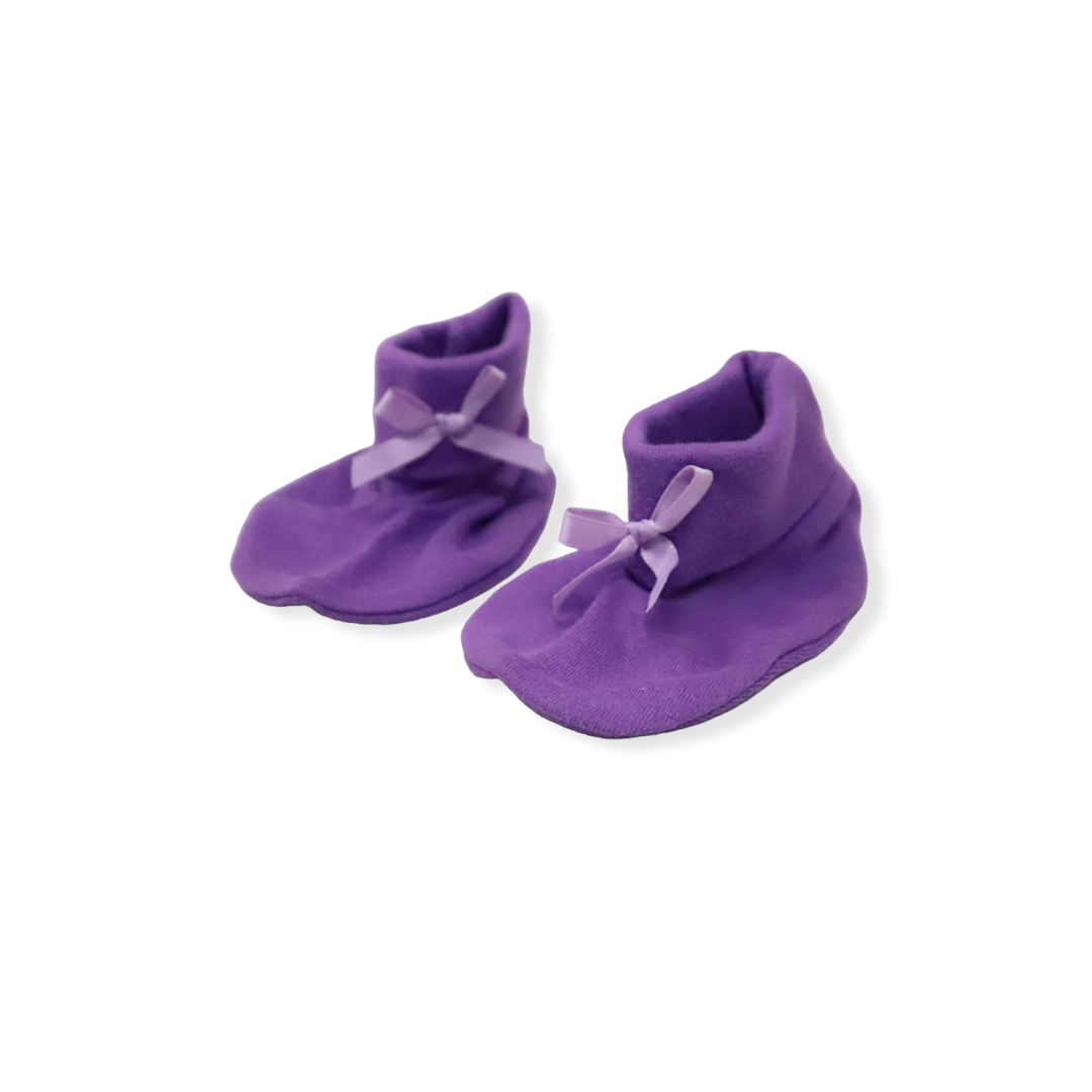 Itty Bitty Baby Preemie 8-12lb 3.5 Inch Purple Bootie Sock