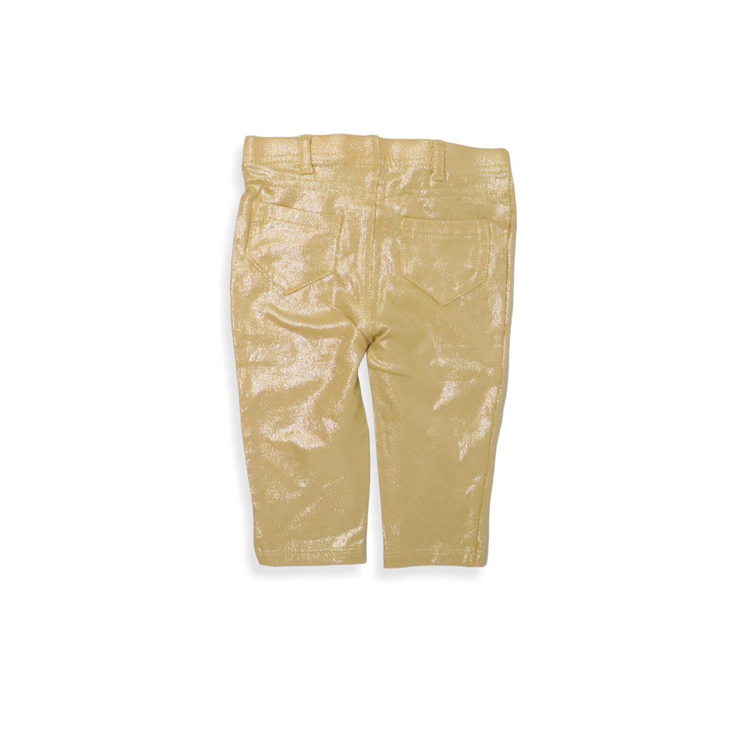 Golden leggings 3-6m