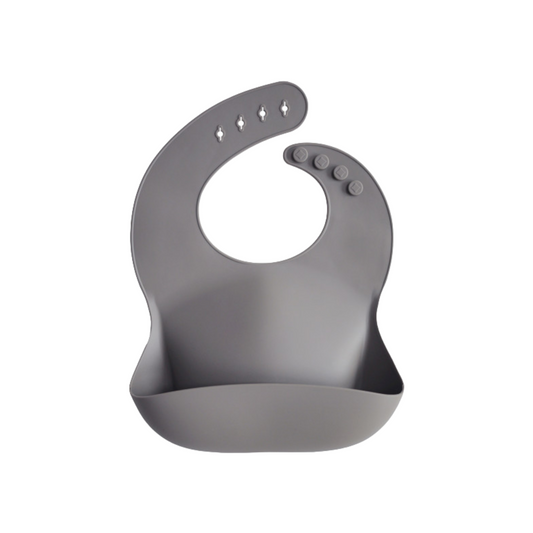 Babero de silicon flexible Libre de BPA gris