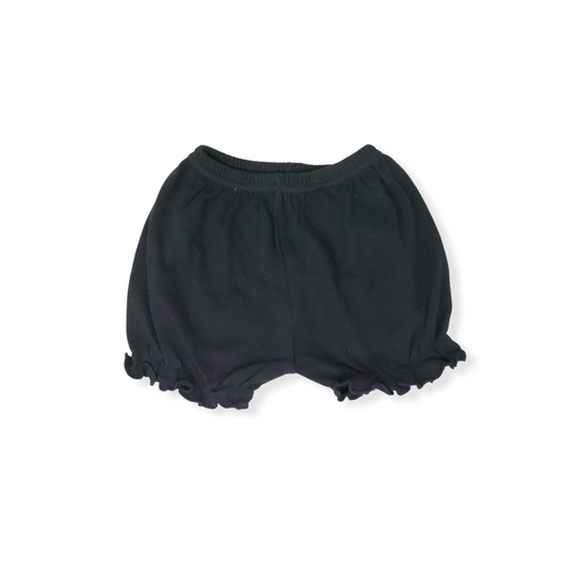 Pantalon Bloomers with frill negro 6-12m