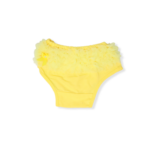 Cubrepanal con mini ruchas 6-9m amarillo