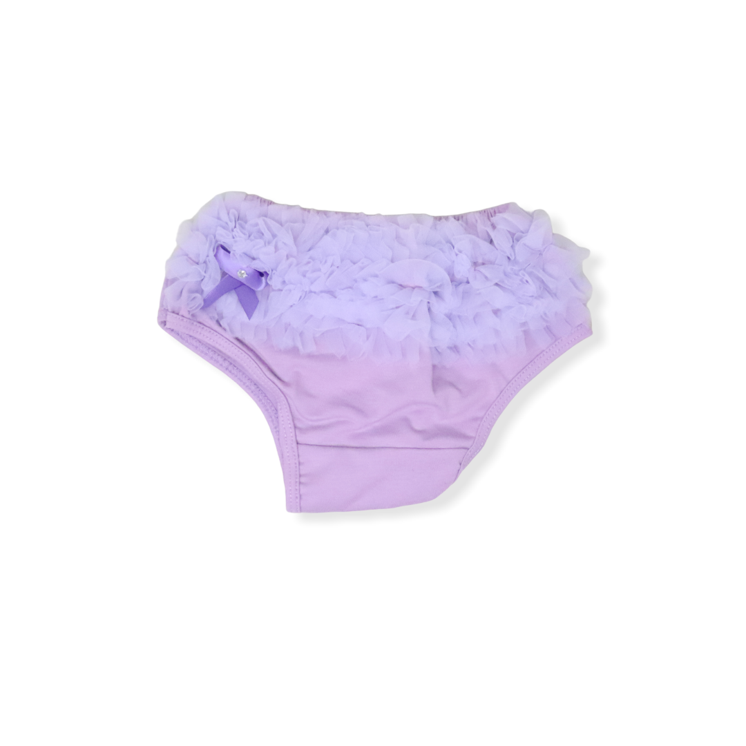 Honeycomb cover with mini ruffles 6-9m lilac