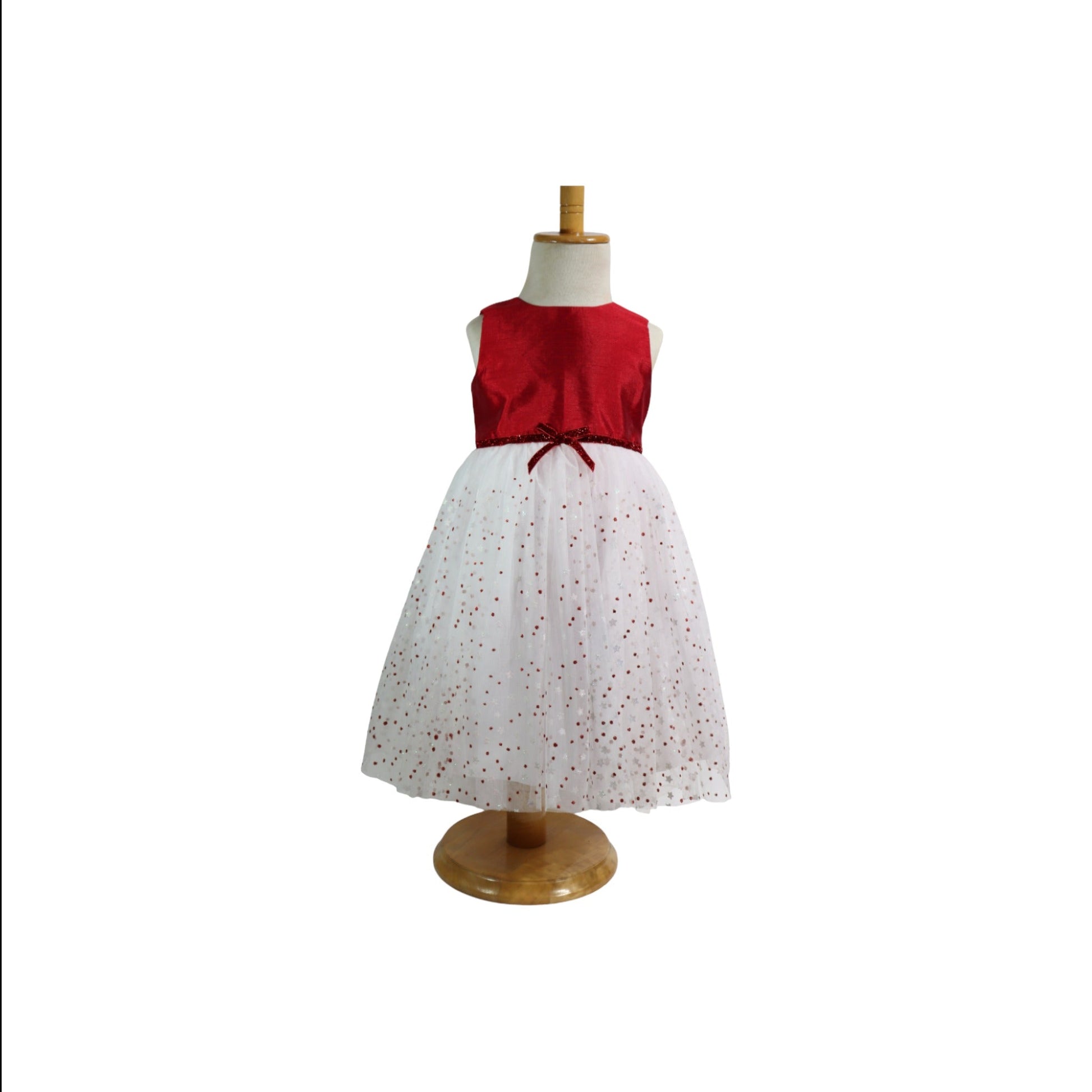 White and red tulle dress with White stars and red dots 2t White and red tulle dress with White stars and red dots 2t