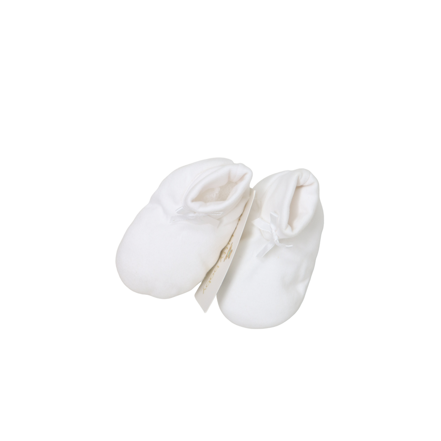 White newborn itty bitty baby bootie sock