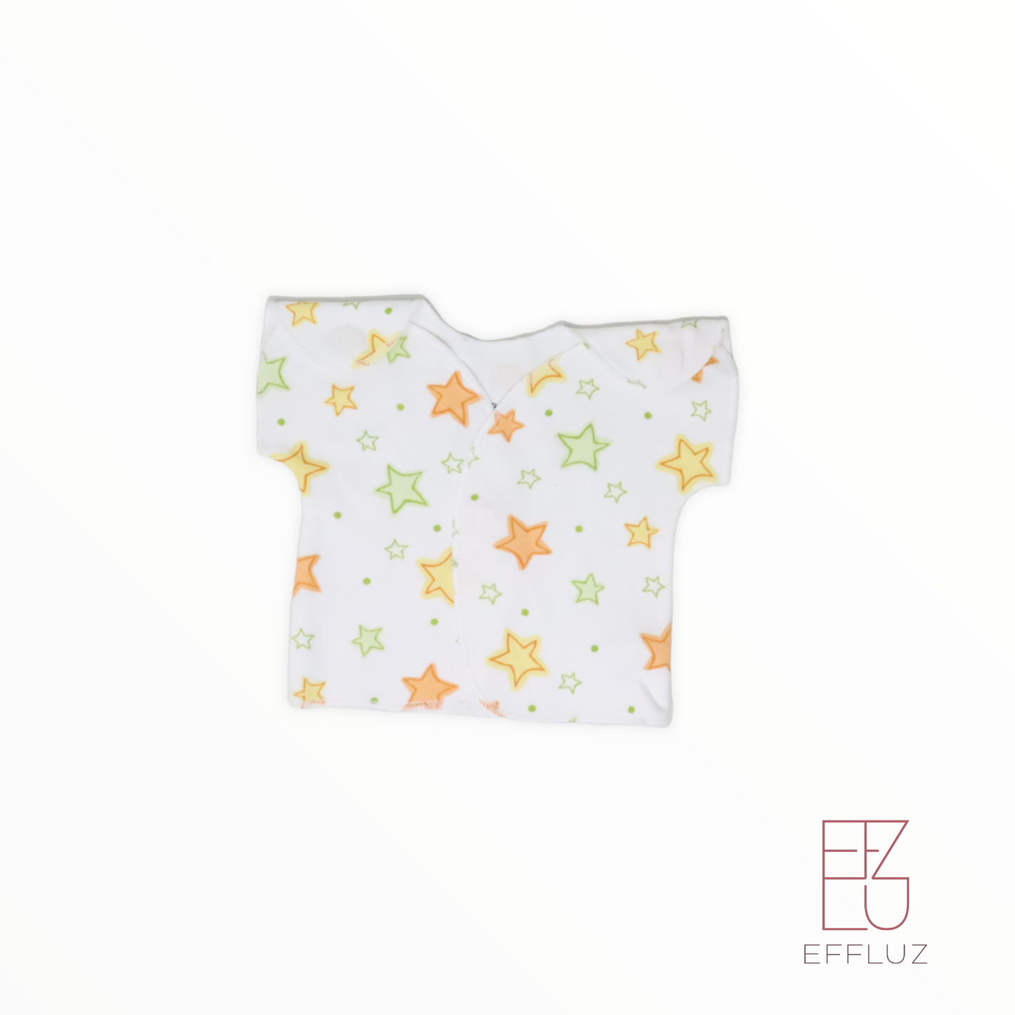 NICU tshirt itty bitty baby neutral 3-5lb estrellas naranjas verdes