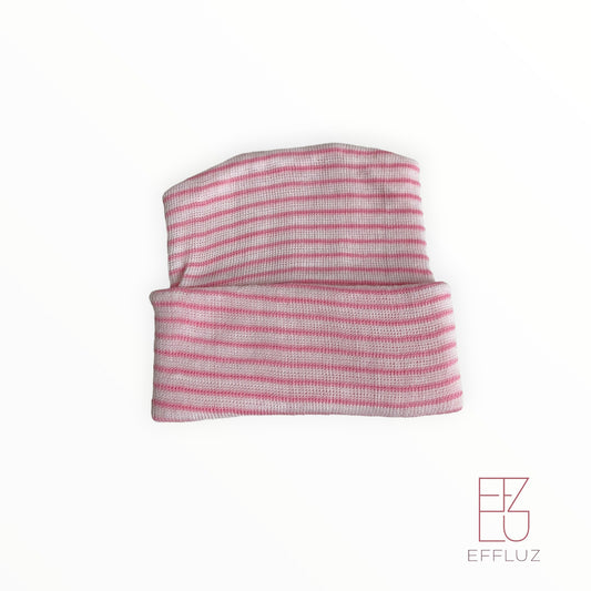 Premature baby hat 3-6lb - pink with white stripes St 710