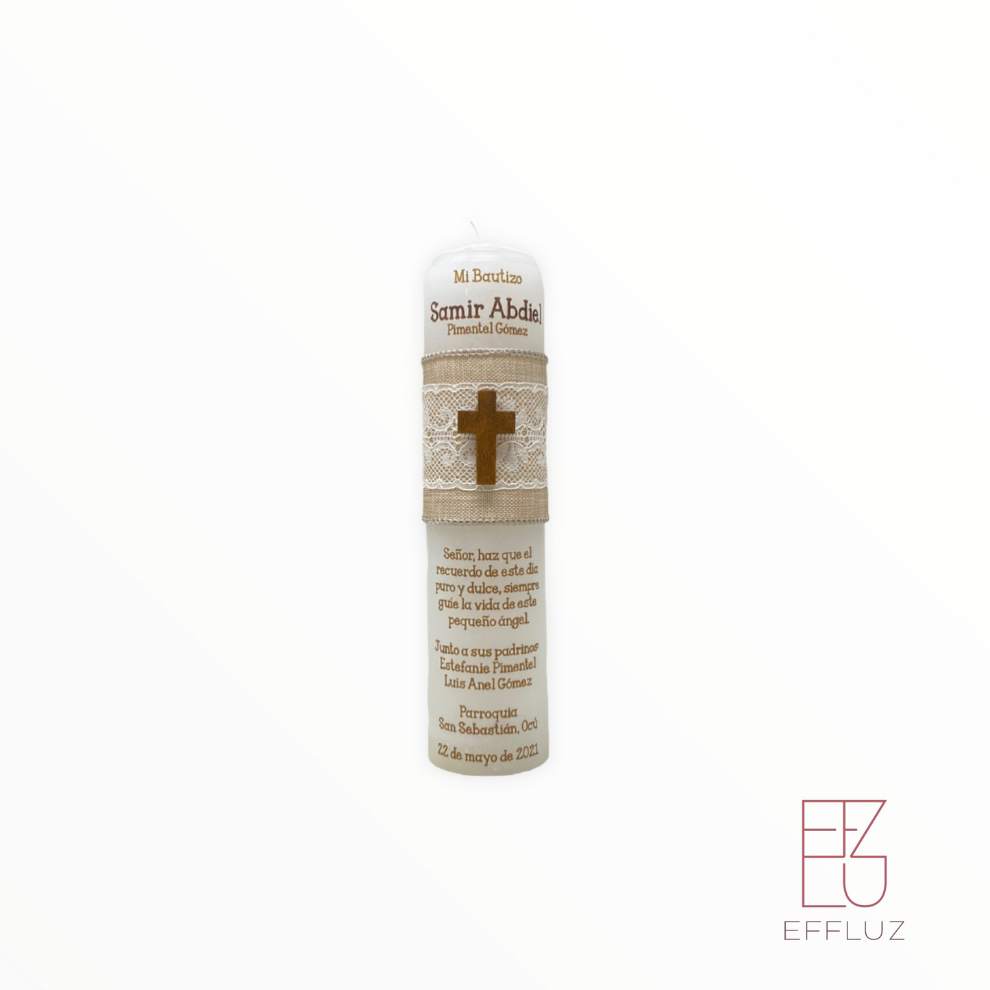 BAPTISM CANDLE SAMIR MODEL 7 INCH